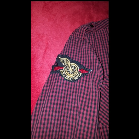 *SOLD*Rolling Paper Long Sleeve Button Shirt - Picture 6 of 8